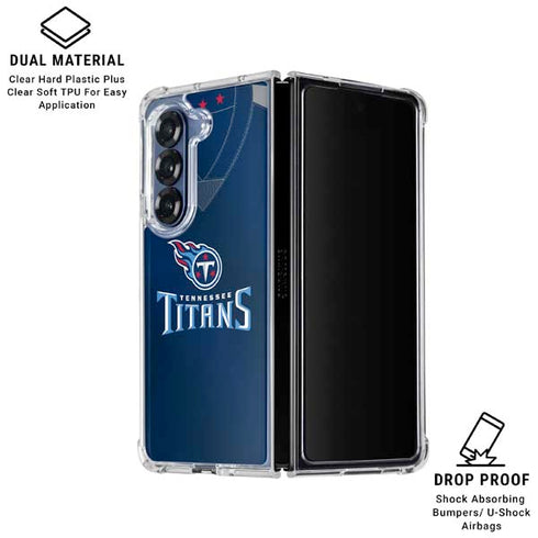 NFL Tennessee Titans Team Jersey Galaxy Z Fold6 Clear Case